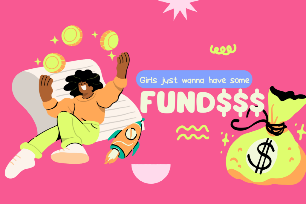 Girl having fun with money